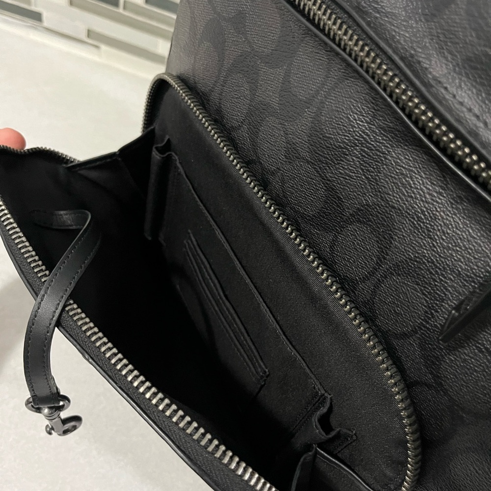 Coach Signature Black Men's Backpack - Picture 7 of 13